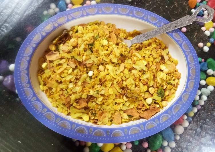 Recipe of Speedy Oats and poha chivda