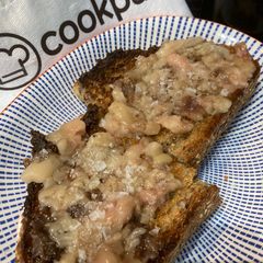 A picture of Beef marrow bone toast starter #cookeverpart.