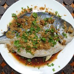 A picture of Ginger Soy Steamed Pompano.