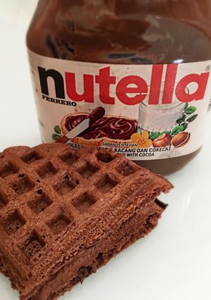 Foto resep Waffle coklat crispy with Nutella