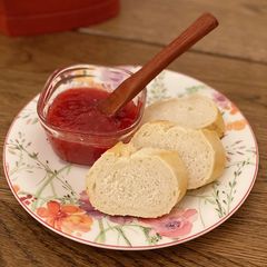 A picture of Homemade rhubarb jam.