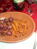 Verduras campestres al horno con romero, mantequilla, hojas secas  de aguacate, epazote y sal