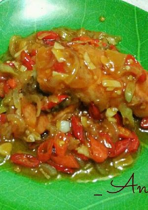 Foto resep Salmon Siram Saus Asam Manis Pedas