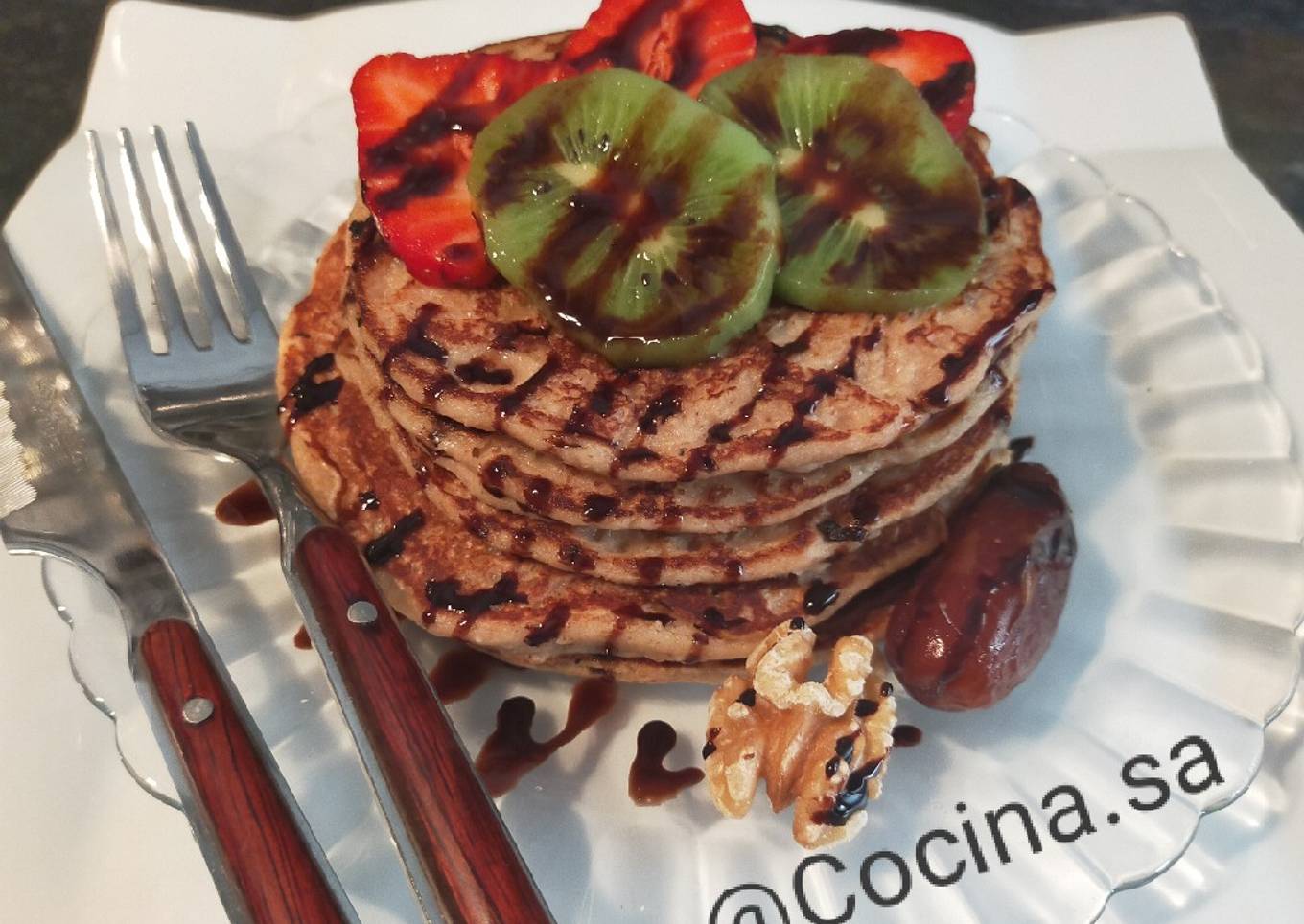 Tortitas de avena y fruta