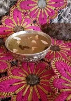 A picture of Sweet Potato Jaggery Payasam.