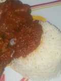 Cowleg & chicken stew with white rice