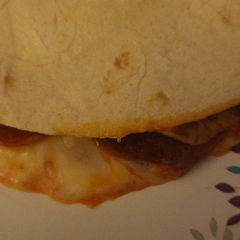 A picture of Low carb Pizza quesadilla.