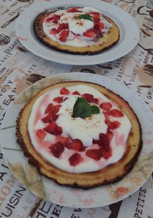 Φωτογραφία της συνταγής Pancakes με γιαούρτι και φρούτα εποχής!