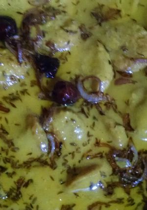 A picture of Kadhi pakora (mother in law recipie).