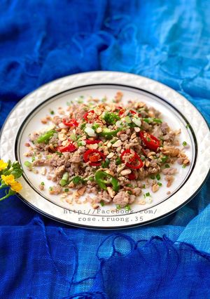 Hình của món Thịt Heo Bằm Xào Sả Ớt.