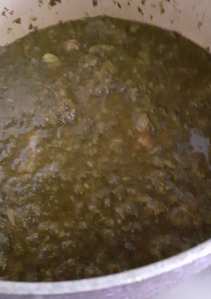 عکسی از دستور آلو اسفناج با قلقلی