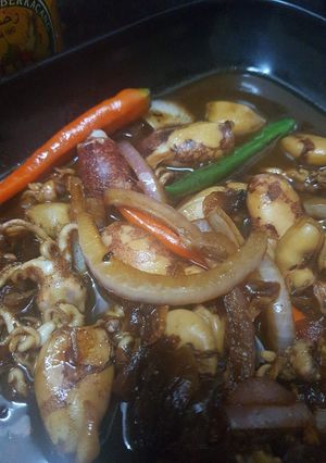 Gambar Sotong kecik masak toyu