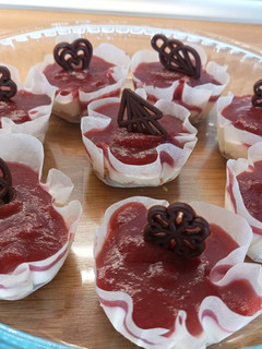 Una foto de Tartaletas de cheesecake sin horno
