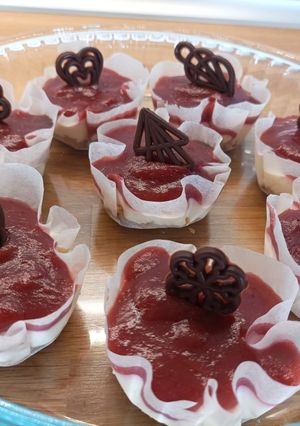 Una foto de Tartaletas de cheesecake sin horno