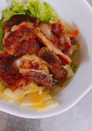 Hình của món Bún chả Hà Nội.