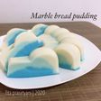 Marble bread pudding (puding roti tawar)