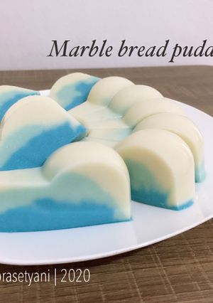 Foto resep Marble bread pudding (puding roti tawar)