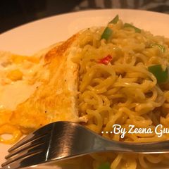 A picture of Indomie And fried Egg.