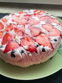 Epres áfonyás joghurt torta recept fotója