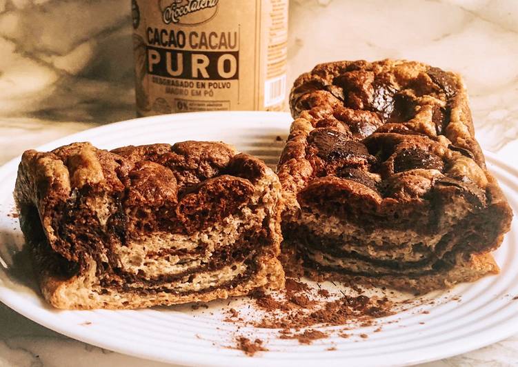 Bizcocho marmolado avena fit