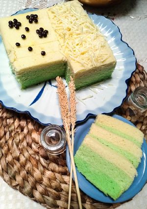Foto resep Bolu Lapis Pandan Kukus