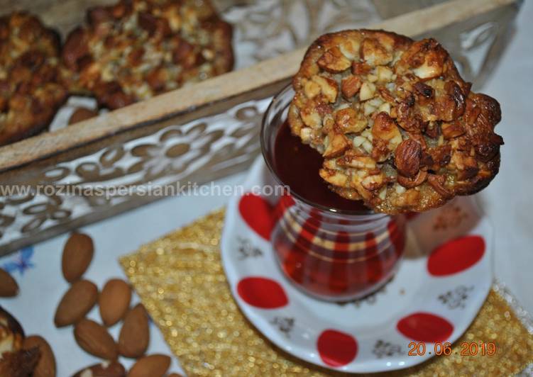 Recipe of Award-winning Almond Cookies کوکی بادامی