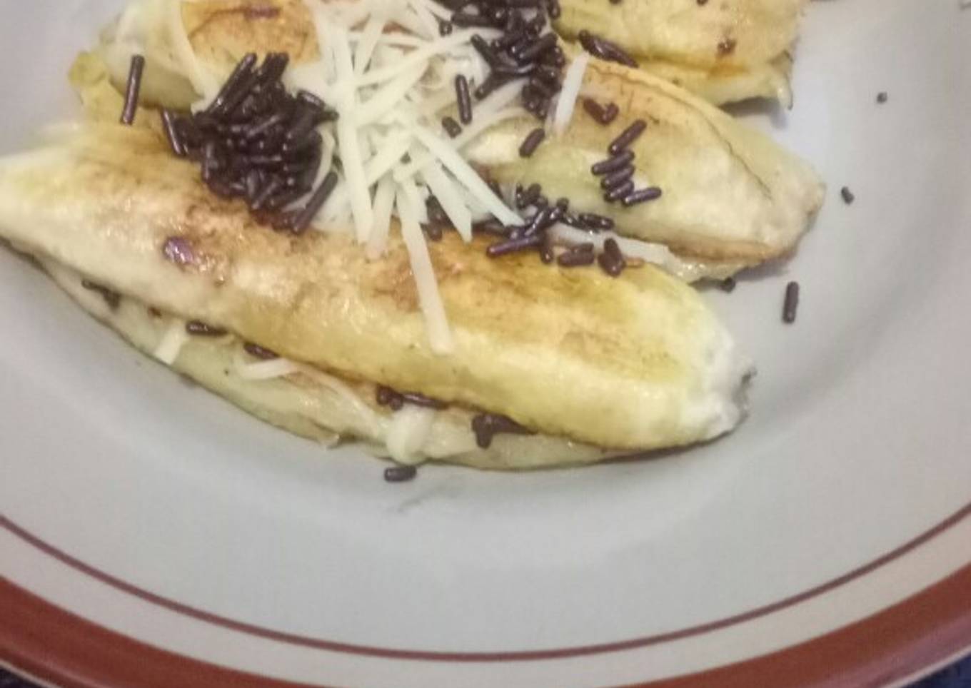 Pisang panggang coklat keju