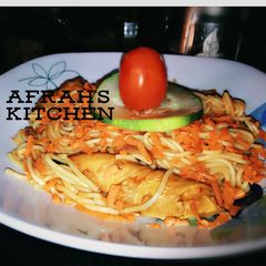 A picture of Carrot spaghetti.