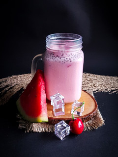 Foto resep Es susu semangka