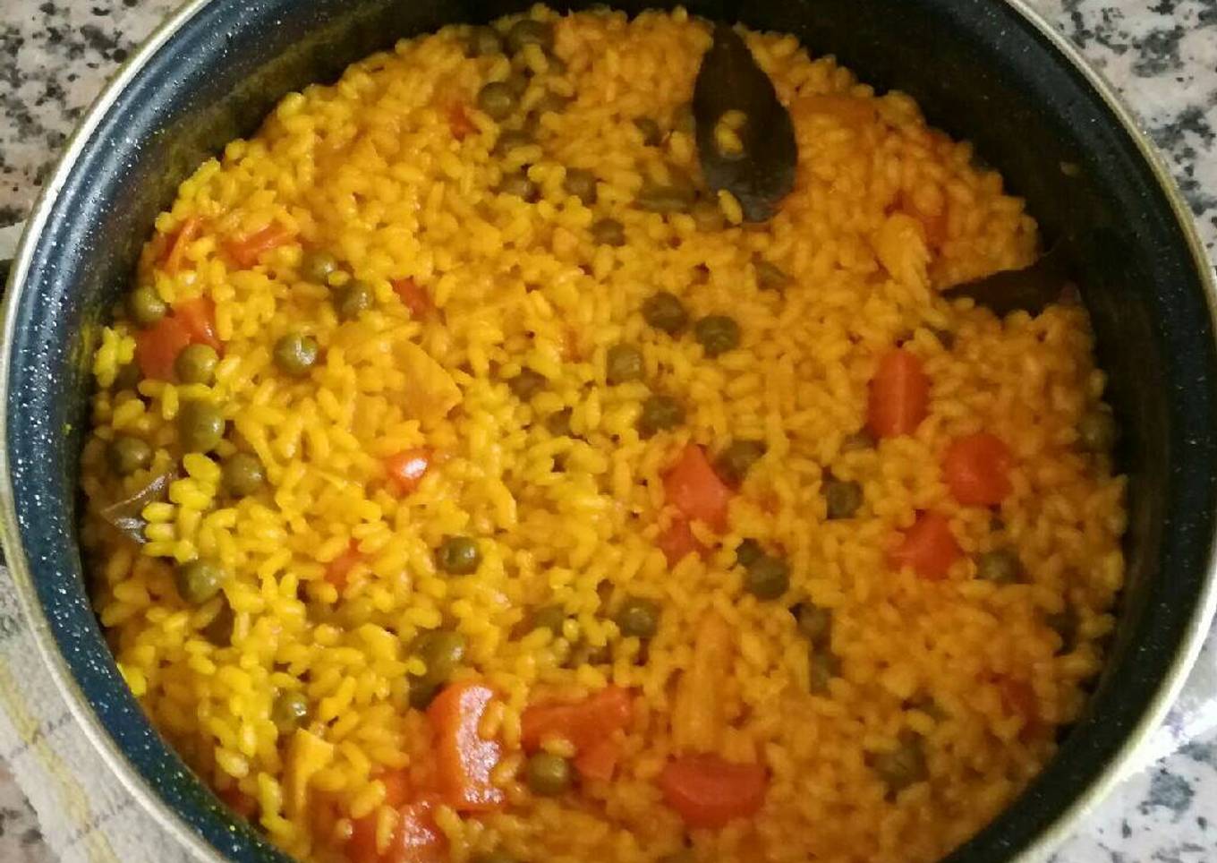 Arroz con pollo y verduritas 🍽👌😋