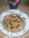 Mie Goreng Bakso Sawi hijau