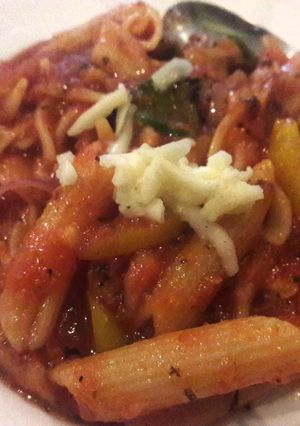A picture of Pasta in red Sauce..#Valentine Special#.