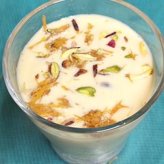 A picture of Sitaphal Kunafa Pudding With Gentle Flavours & Texture --- A Silky Decadant Dessert.