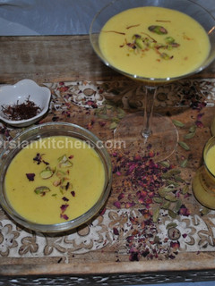 A picture of Saffron Mango Lassi.
