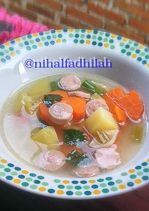 Foto resep Sop sosis makroni endul