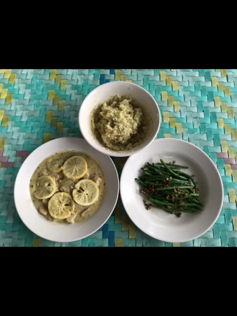 Cara Mudah Membuat Resep Honey Lemon Butter Chicken with Mashed Potato &amp; Garlic Green Bean ala rumah Bala Bala yang Enak Banget Anti Ribet, Mantap