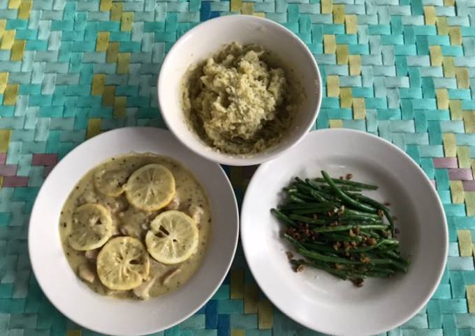 Honey Lemon Butter Chicken with Mashed Potato & Garlic Green Bean ala rumah Bala Bala