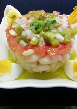 Una foto de Ensalada de alubias