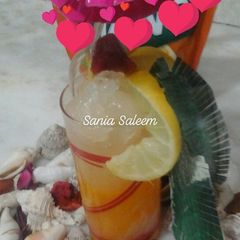 A picture of Orange lemon slurpee drink.