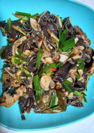 Foto resep Oseng Babat Daun Bawang Saos Delmonte
