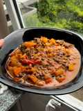 Guiso de Lentejas con Roast Beef y salchichas - económica/ low cost
