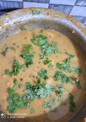 A picture of Chole with dhokla.