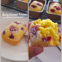 A picture of Berry-Coconut Friands.