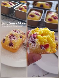 A picture of Berry-Coconut Friands.