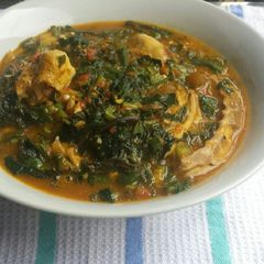 A picture of Ogbono and okro soup.
