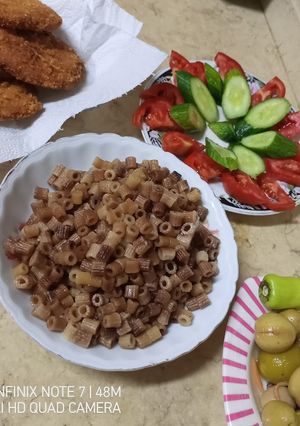 صورة لوصفة مكرونة بنى محمره بدون صلصة 😋😋😋