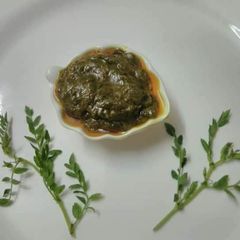 A picture of Hare chane ka saag.