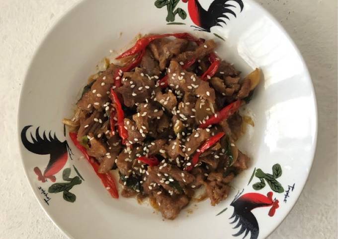 80. Daging Saus Teriyaki ~ Beef Teriyaki