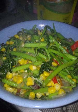 Foto resep Oseng Jagung bayam