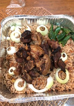Foto resep Nasi Kebuli Sapi rice cooker (pakai bumbu Instan)